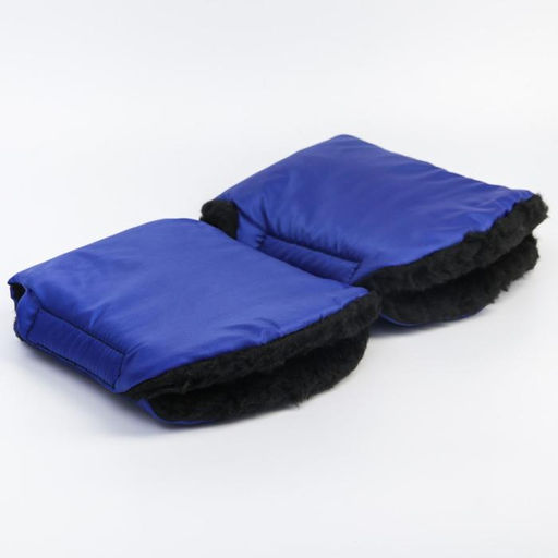 Варежки-муфты на ручку коляски, 2 шт., цвет синий - Simaland фото 5