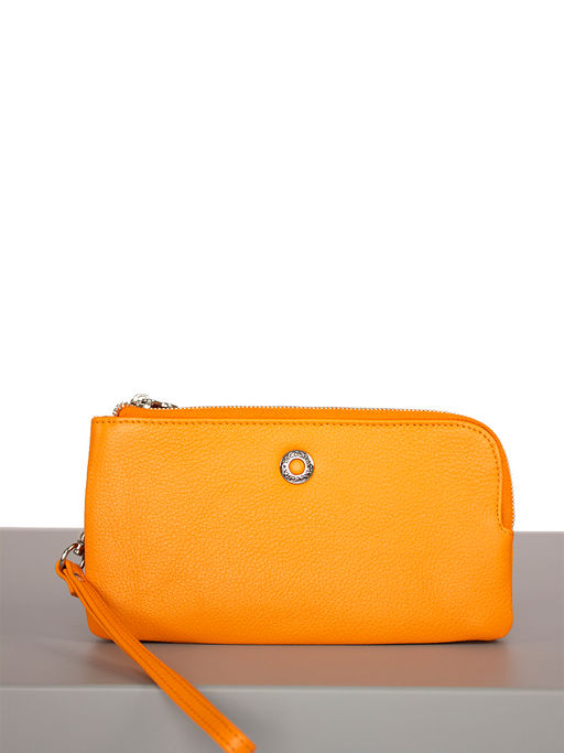 LACCOMA клатч LA-4082-оранжевый натуральная кожа