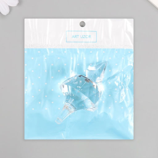 Декор для творчества пластик «Фигурная сосулька, кристалл», прозрачный, 4.3×4.3×8.3 см