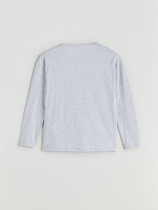 Bisiklet Yaka Bask?l? Kad?n Pijama ?st?