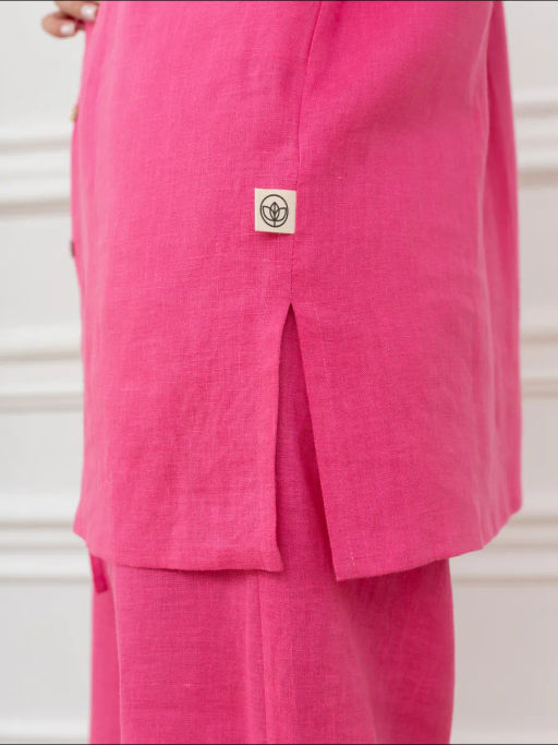 Рубашка женская Лён Белый - Modamica фото 21