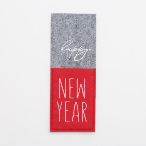 Конверт для столовых предметов New year 8,5х22 см, 100% п/э, фетр - Доляна фото 2
