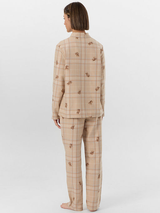 Комплект женский домашний бежевый с принтом мишек - Mark formelle фото 2