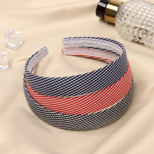 Цена за 2 шт. Ободок для волос «Классика», клетка, 2.5 см, МИКС