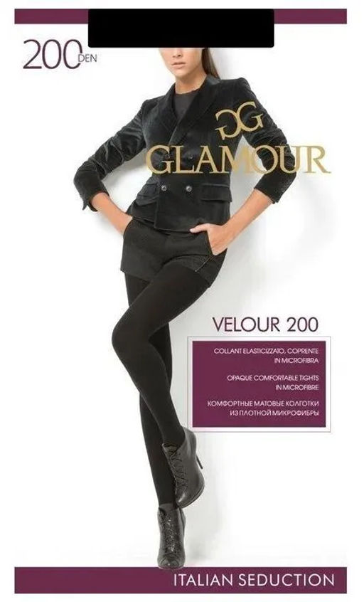 Колготки женские GLAMOUR Velour 200 den  фото 2