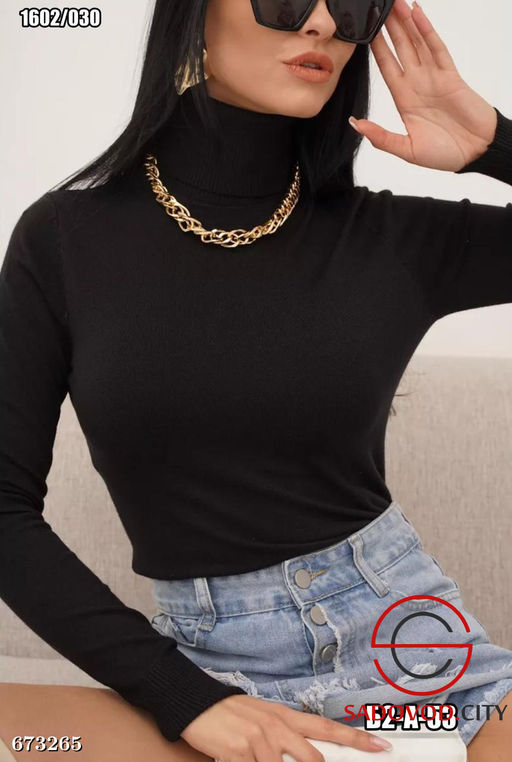 Женская базовая однотонная водолазка - Bruno фото 2