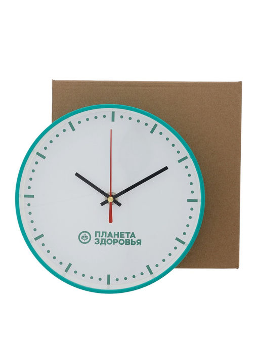 Часы настенные, d=19.5 см, «Планета здоровья», зелёные