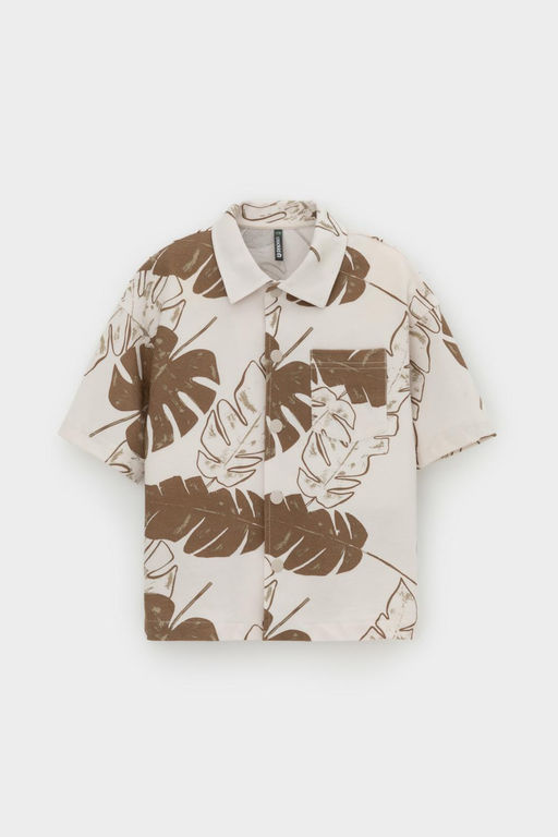 КР 302731/бежевый,тропики к556 рубашка для мал - Crockid фото 2