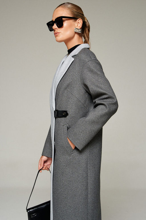 Пальто Beautiful Free 7014 серо-графитовый