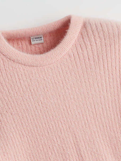 Bisiklet Yaka K?z ?ocuk Triko Kazak