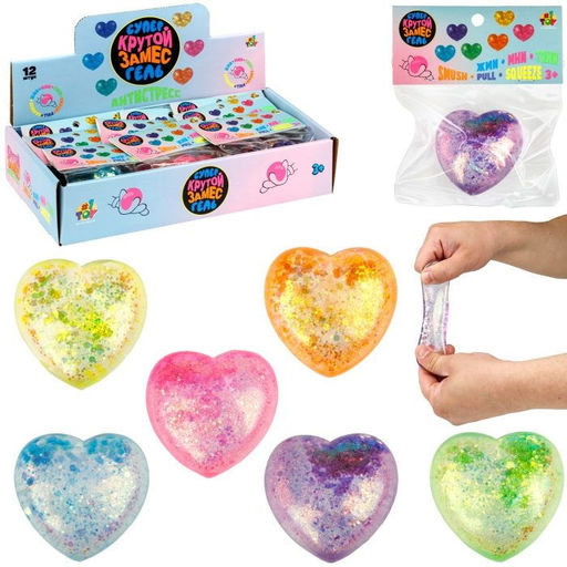 Крутой замес. Супергель "Сердечко" 6*5.5*3 см, в асс., пакет с хед., 12 шт в дб арт.Т26067