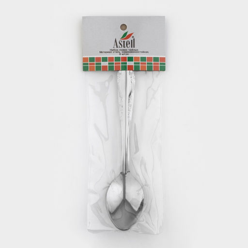 Набор чайных ложек из нержавеющей стали «Общепит», толщина 0.7 мм, 6 шт., серебряный