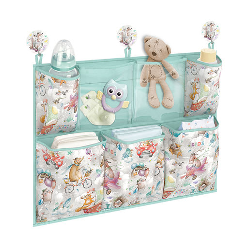 Органайзер на кроватку 7 отделений с пласт. вставками, 55*41 см, ПУТЕШАСТИКИ, шт - Valiant фото 3