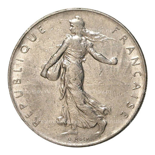 Монета 1 франк 1975 года Франция