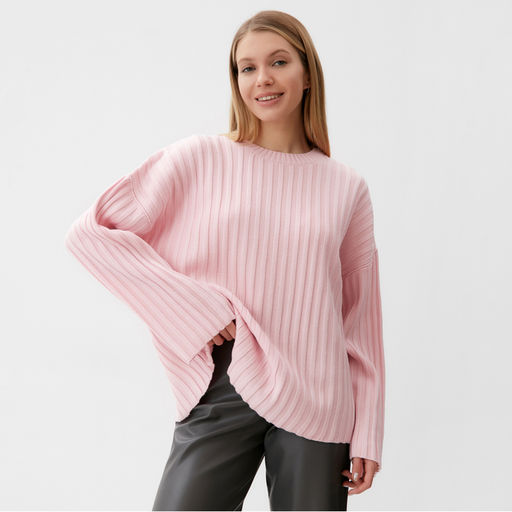 Джемпер женский вязаный MINAKU: Knitwear collection, розовый, размер 42-44
