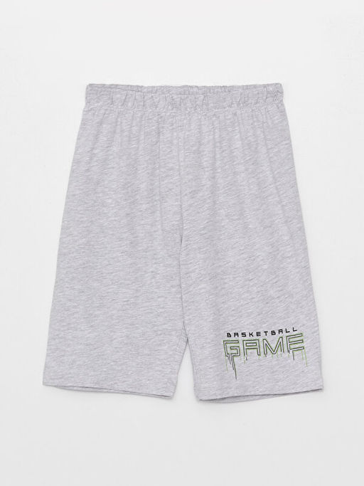Beli Lastikli Bask?l? Erkek ?ocuk Pijama ?ort 2li - Waikiki фото 2