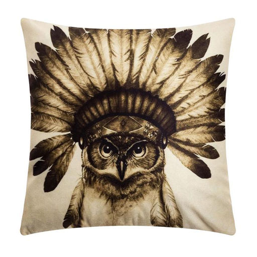 Наволочка декоративная Этель Сова 40х40 см, велюр