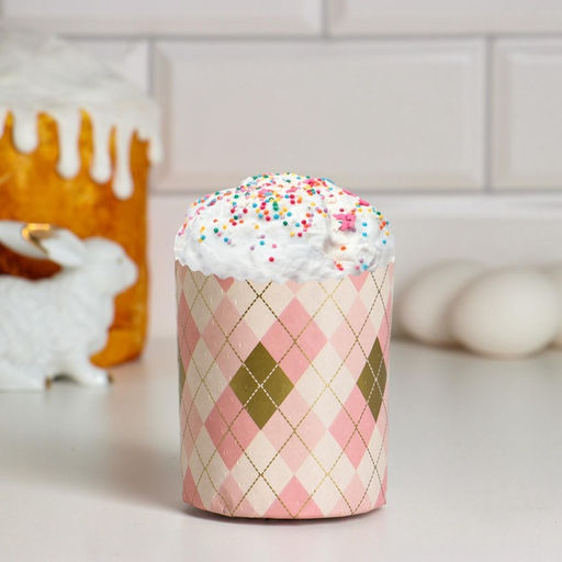 Цена за 20 шт. Форма для кулича бумажная Деко-про «Ромбики», 7×8.5 см, МИКС