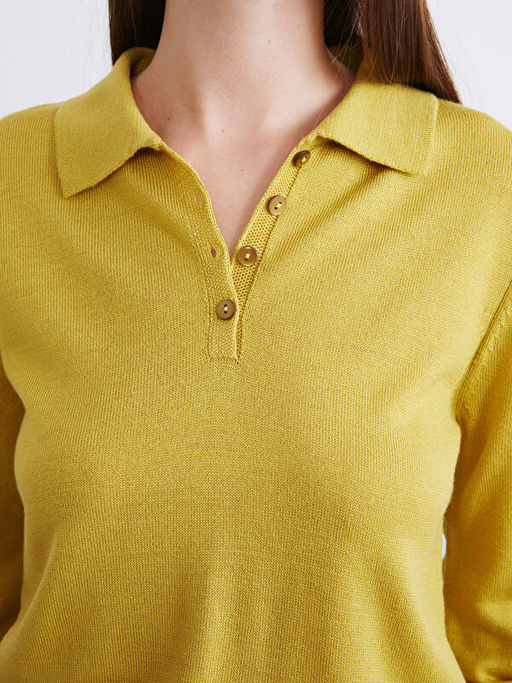 Polo Yaka Kad?n Triko Kazak