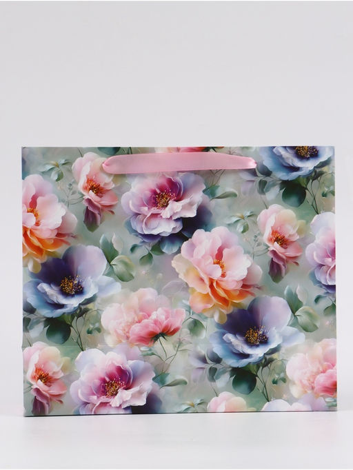 Цена за 2 шт. Пакет подарочный «Цветы», 27×23×11.5 см