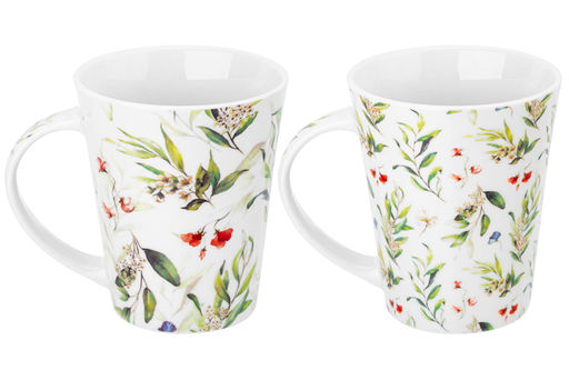 Набор 2 кружек 350 мл 12*9*11 см Зеленые веточки NEW BONE CHINA - Elan gallery фото 14