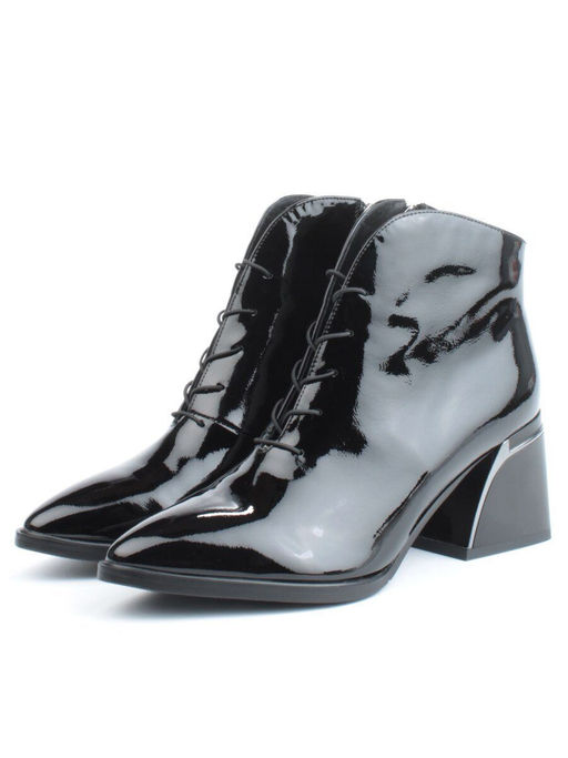 04-Z4229R-2 BLACK Ботильоны демисезонные женские (натуральная кожа, натуральная байка)