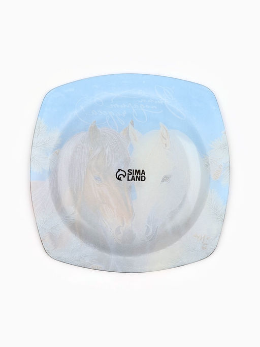 Тарелка плоская новогодняя «Зима подарит чудеса», 20×20 см