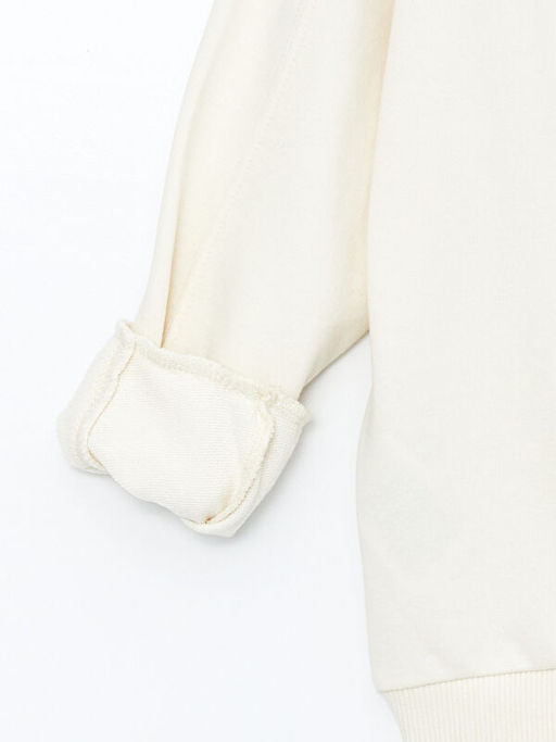 Kap??onlu Bask?l? Uzun Kollu Erkek ?ocuk Sweatshirt