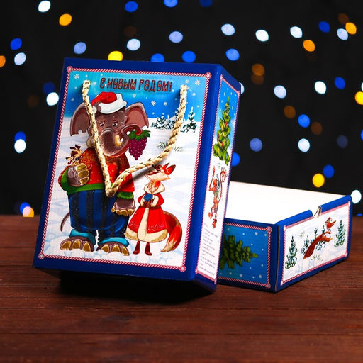 Подарочная новогодняя коробка «Квартет», упаковка, 16.5×7.9×20.8 см