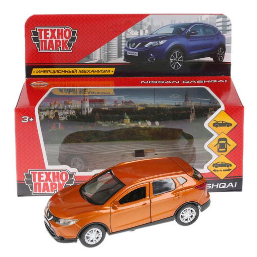 . Модель "Nissan Qashqai" металл 12 см, двери, багаж, инерц, золотой. кор. арт.QASHQAI-GD