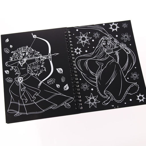 Набор для творчества Гравюры.Принцессы, голографический фон, 8 гравюр, Дисней - Disney фото 4