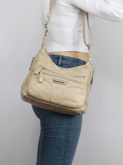 Сумка женская искусственная кожа Guecca-116, 2отд, плечевой ремень, бежевый SALE 264019 - Adelia фото 9