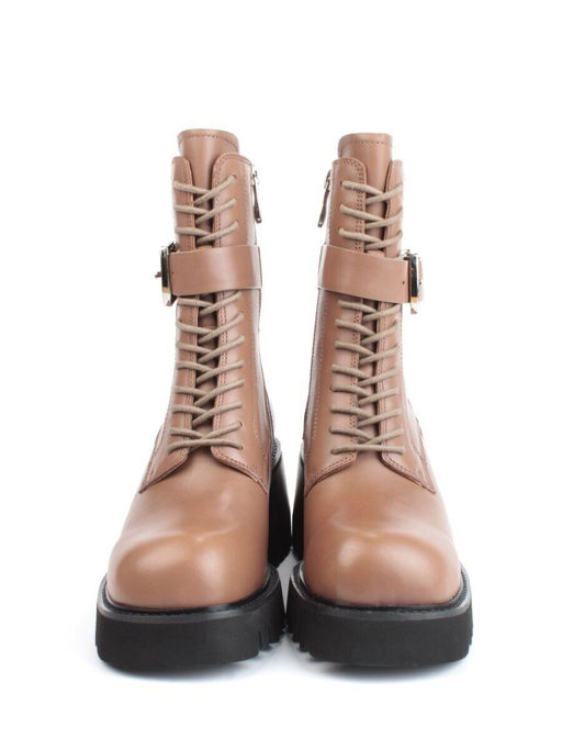 01- GZ6115-G71 BROWN Ботинки демисезонные женские (натуральная кожа)