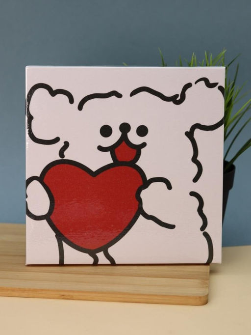 Картина из помпонов на подрамнике Draw Me! Heart of a Dog, (20 х 20 см)