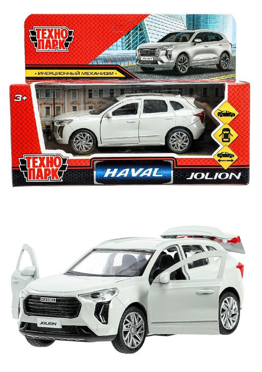 Технопарк. Модель "Haval Jolion" 12 см, двери, багаж, серебр, кор. арт.JOLION-12-SR