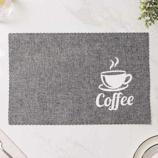 Набор салфеток сервировочных Доляна Coffee, 4 шт, 4429 см, цвет серый  фото 5