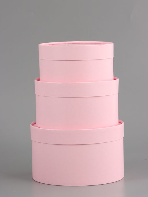 Набор подарочных коробок 3 в 1, завальцованные, розовый, 20 х 12 - 18 х 10 - 16 х 8 см