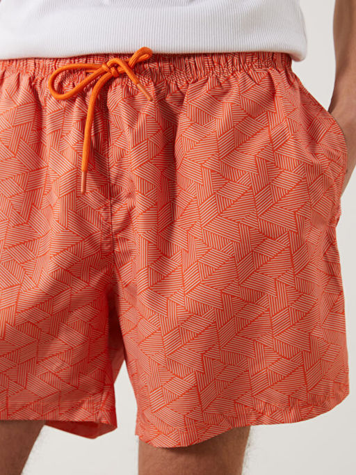 K?sa Boy Desenli Erkek Deniz ?ortu