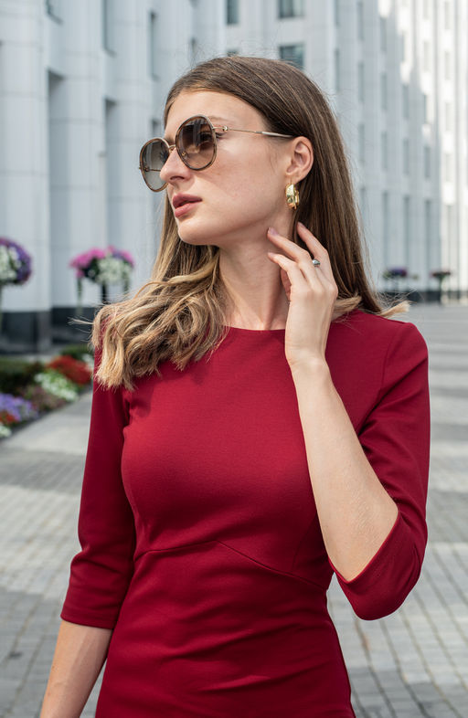 Платье футляр спелая вишня - Donna saggia фото 3