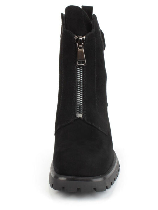 04-M3-L855 BLACK Ботильоны зимние женские (натуральная замша, натуральный мех)