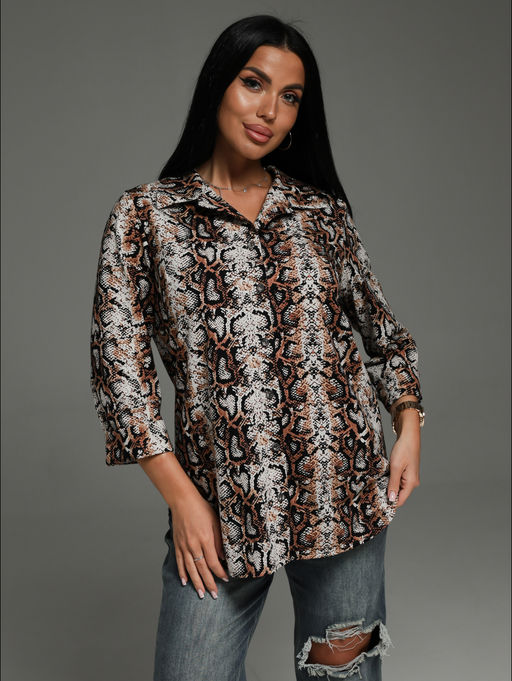 Жанетта туника женская (полоса синий) - Lovetex фото 116