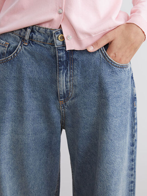 Baggy Fit Kad?n Jean Pantolon