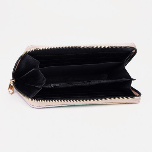 Кошелёк на молнии, цвет жёлто-голубой - Simaland фото 3