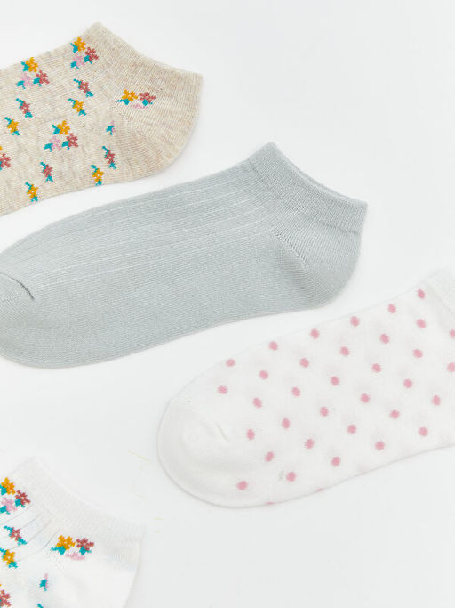 Desenli Kad?n Patik ?orap 5li