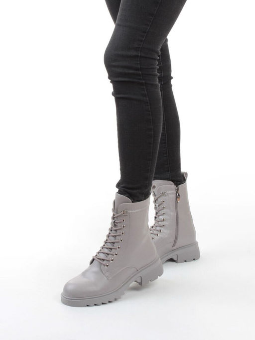 04-PAT178-2Z GRAY Ботинки зимние женские (натуральная кожа, 100% шерсть)