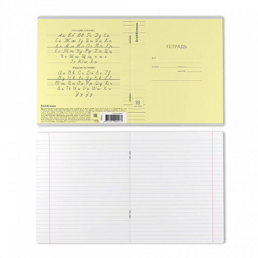 Цена за 200 шт. Тетрадь школьная ученическая ErichKrause Классика Visio зеленая, 18 листов, клетка (в плёнке по 10 шт.)  фото 50