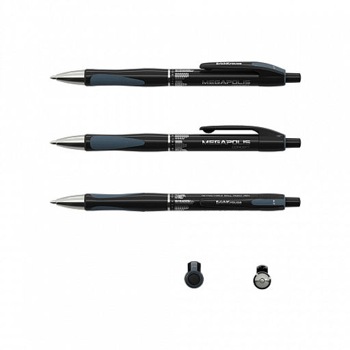 Цена за 12 шт. Ручка шариковая автоматическая ErichKrause MEGAPOLIS® Matic&Grip 0.7, Super Glide Tech, цвет чернил черный (в коробке по 12 шт.)  фото 9