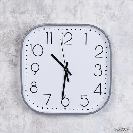 Часы настенные 30 см серые / Y8030T6-2 /уп 20/ - ГалеонТрейд фото 3