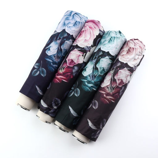 Зонт механический «Пышные цветы», эпонж, 4 сложения, 8 спиц, R=48/55 см, d=96 см, МИКС