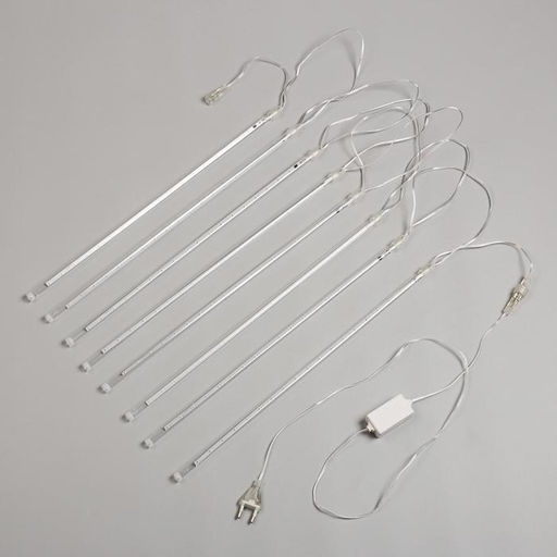 Гирлянда «Сосульки» 2.5×0.5 м, IP65, прозрачная нить, 288 LED, свечение тёплое белое с эффектом стекания, 12 В